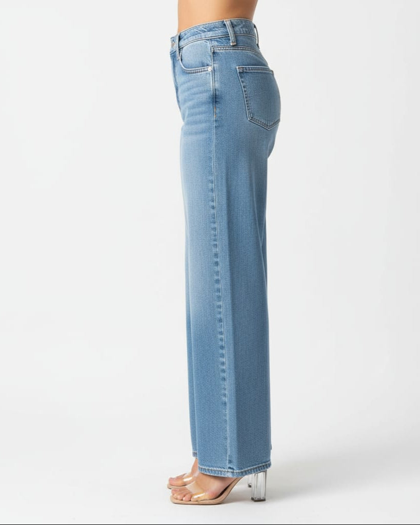 Glacier Ice Wide Leg Tall Women Jeans