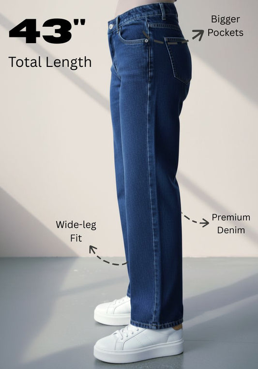 Indigo Wide Leg Tall Women Jeans